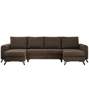 Freya velvet corner sofa